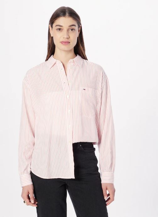 CAMISA TOMMY HILFIGER DRAPY STRIPED  MUJER