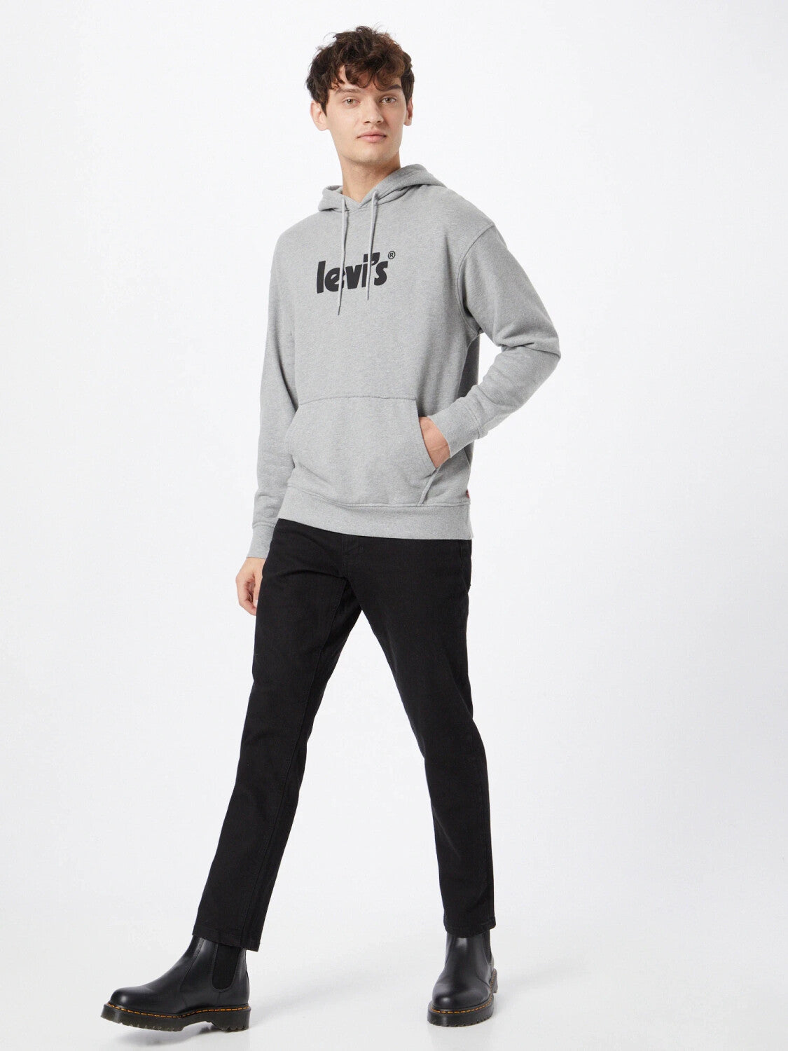 SUDADERA LEVI'S® RELAXED GRAPHIC GREY HOMBRE